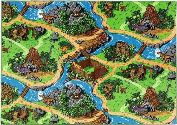 Leketeppe - Dino-verden - 140 x 200 cm