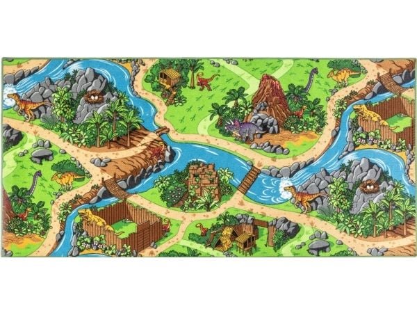 Autoleikkimaton ''Dino World'' 95 x 200 cm