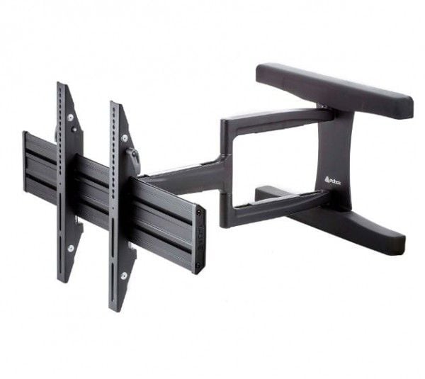 EDBAK VSM653 - Monteringssett (veggmontering, dobbelt svivelarm) - for flatpanel - aluminium - svart - skjermstørrelse: 49"-65"
