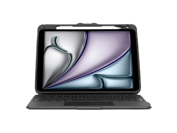 Targus Versavu - Tastatur og folioveske (tastaturetui) - med styrepute - bakbelysning - trådløs - Bluetooth 5.0 - QWERTY - Storbritannia - svart