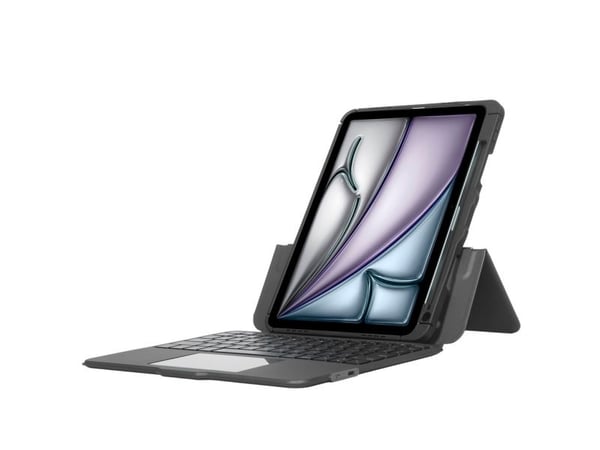 Targus Versavu - Tastatur og folioveske (tastaturetui) - med styrepute - bakbelysning - trådløs - Bluetooth 5.0 - QWERTY - Storbritannia - svart