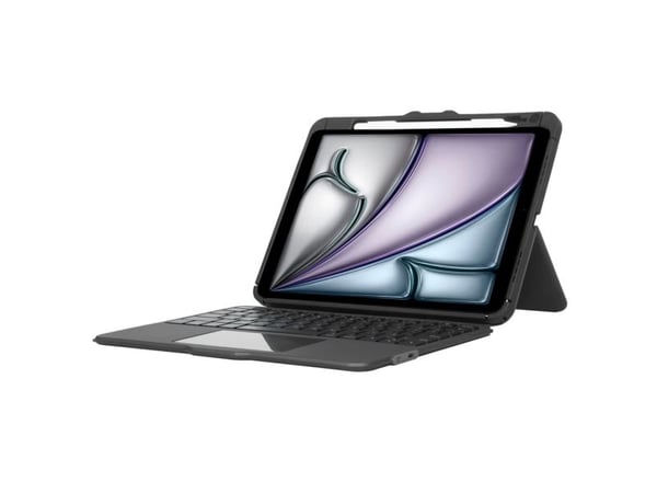 Targus Versavu - Tastatur og folioveske (tastaturetui) - med styrepute - bakbelysning - trådløs - Bluetooth 5.0 - QWERTY - Storbritannia - svart