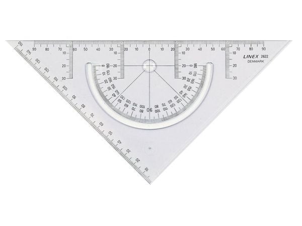 Linex 2622, kolmio, läpinäkyvä, styreeniakryylinitriili (SAN), 2 mm