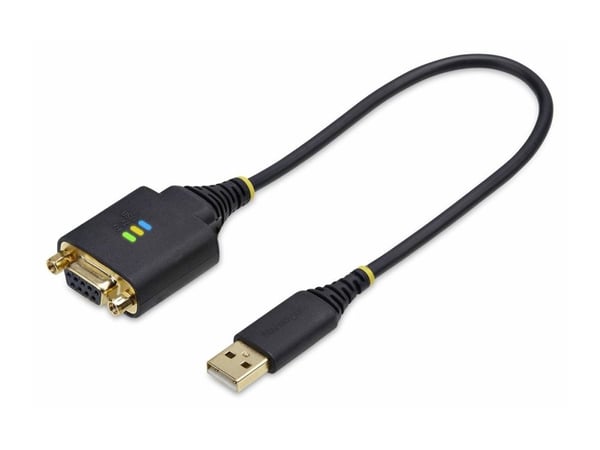 StarTech.com 1P1FFCN-USB-SERIAL, Musta, 0,3 m, USB Type-A, DB-9, urosliitin, naisliitin, naisliitin