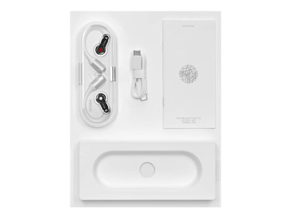 Nothing Ear (open) - True wireless-hodetelefoner med mikrofon - åpent øre - Bluetooth - aktiv støydemping - hvit