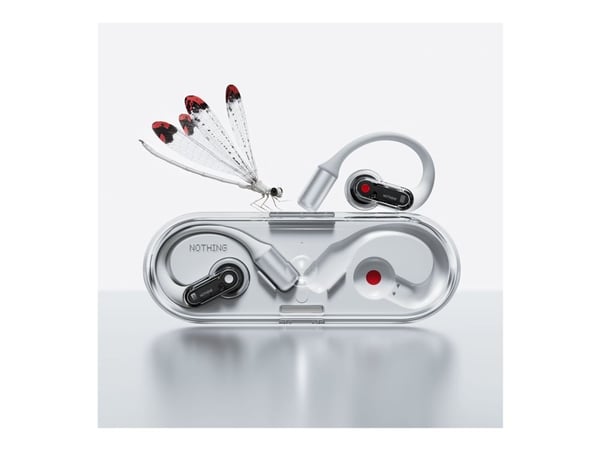 Nothing Ear (open) - True wireless-hodetelefoner med mikrofon - åpent øre - Bluetooth - aktiv støydemping - hvit