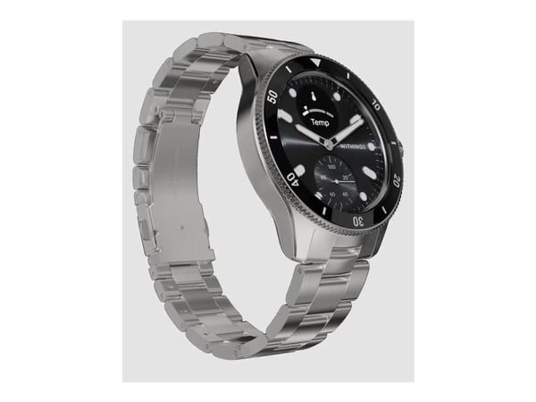 Withings ScanWatch Nova - 42 mm - rustfritt stål - hybridsmartur med Oyster-metallarmbånd - metall - display 0.63" - monokrom - Bluetooth LE - 63 g...