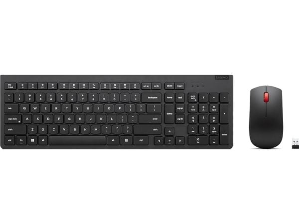 Lenovo - Tastatur- og mussett - trådløs - 2.4 GHz - QWERTY - USA med eurosymbol - svart