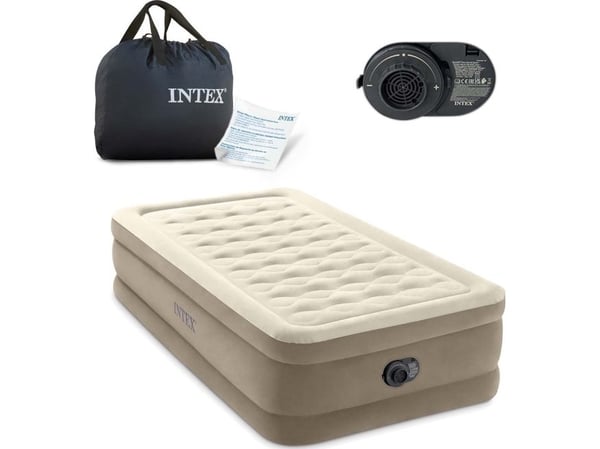 Intex 64426ND, Enkel madrass, Rektangel, Inne & Ute, Innebygd luftpumpe