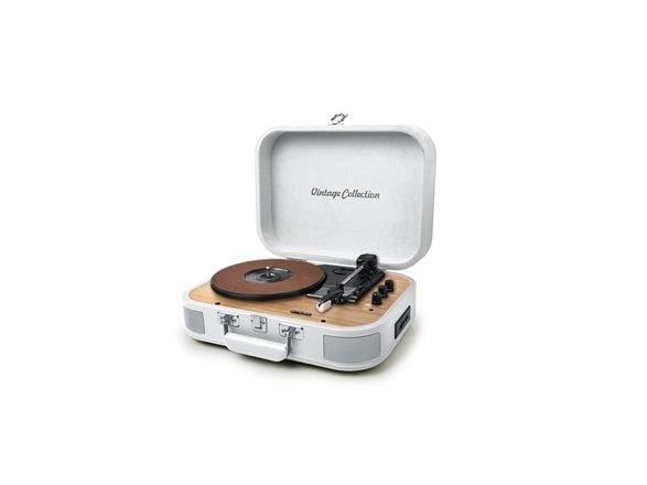 Muse MT-201 WW, Automaattinen, Valkoinen, 45,75,33 RPM, Rotaatio, 3,5 mm, 10 W