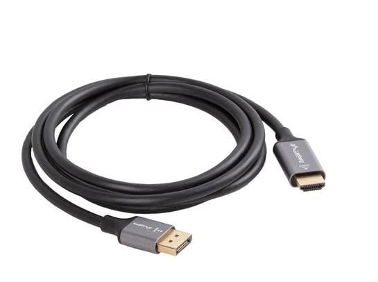 KABELDISPLAYPORT(M) ->HDMI(M) 1,8M 4K CZARNO-SREBRNY LANBERG