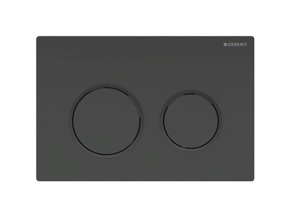 Geberit Omega20 - betjeningsplade til dobbeltskyl: sort, sort mat