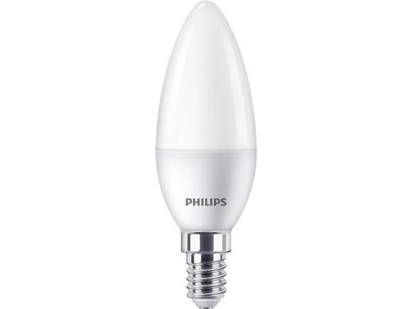 Philips CorePro LEDcandle - LED-lyspære - form: B35 - mattslipt finish - E14 - 5.5 W (ekvivalent 40 W) - klasse A+ - varmt hvitt lys - 2700 K