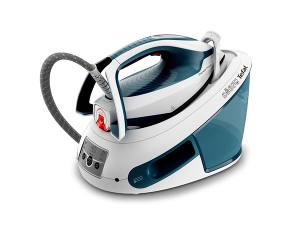 Tefal Express Power SV8111, 430 g/min, Durilium AirGlide Autoclean soleplate, 6,2 stang, 1,8 l, 120 g/min, Blå, Hvit