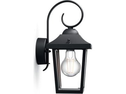 Philips myGarden Buzzard-vegglampe, 60 W, E27, ingen pære, Vegglys, Svart, Aluminium, IP44, I, Overflatebehandlet