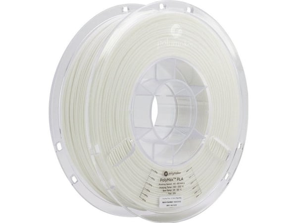 Poly Filament Polymaker PolyMax Tough PLA 1.75mm 0.75kg - Valkoinen polymeeri
