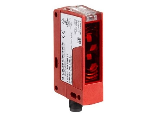 Leuze Electronic refleksjonslyssensor HT46CI/4P-M12 50127061 bakgrunnsdemping, lys-aktivering, mørk-kobling 10-30 V/DC