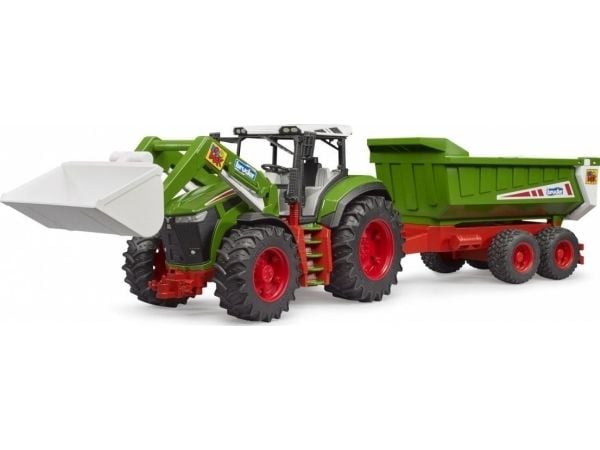 Bruder Roadmax tractor with frontloader and tipping trailer toy