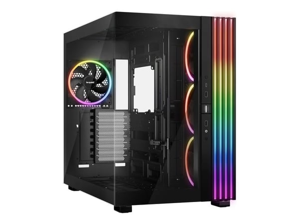 be quiet! Light Base 900 FX - FT - utvidet ATX (E-ATX) - sidepanel med vindu (glass) - ingen strømforsyning (ATX / PS/2) - svart - USB/lyd