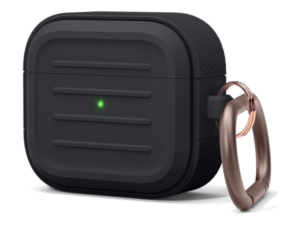 elago - Eske for ladeboks for tådløse ørepropper - premiesilikon - svart - for Apple AirPods (3. generasjon)