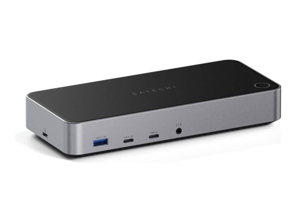 Satechi Triple 4K Display, Langallinen, Telakka, 1000 Mbit/s, musta, Hopea, 4K Ultra HD, 60 Hz