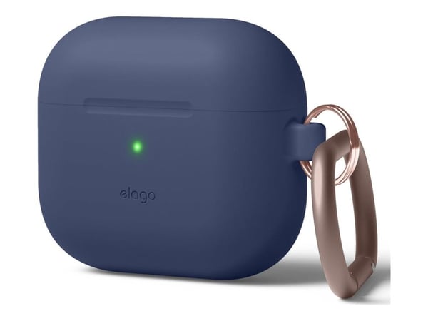 elago - Eske for ladeboks for tådløse ørepropper - premiesilikon - jean indigo - for Apple AirPods (3. generasjon)
