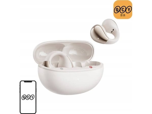 Trådløse hodetelefoner QCY Crossky Clip T33 Bluetooth 5.4 (hvit)
