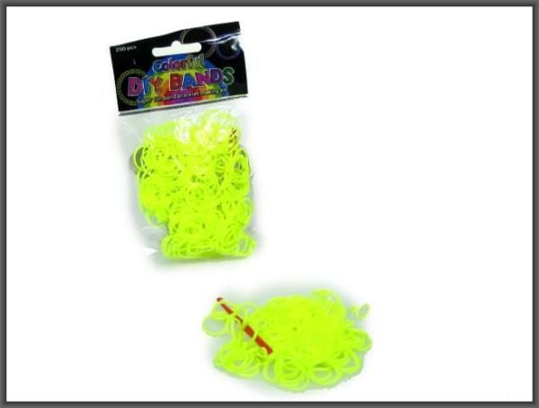 Hipo gummin gul för att göra armband, 250 st (620070)