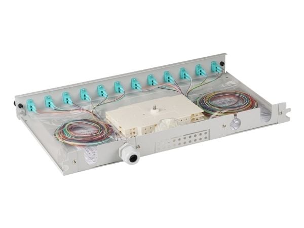 EFB Elektronik B71901L24OM3, LC, OM3, Harmaa, Muovi, Telinekiinnitys, 1U