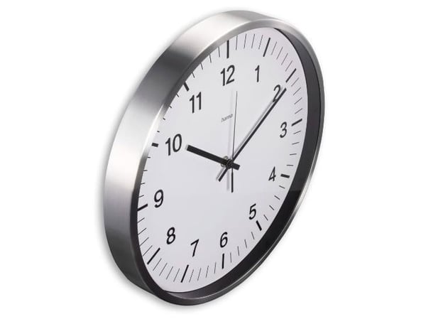 Hama DCF radio-ohjattava seinäkello Java, Ø 35 cm, hopea (00185877)