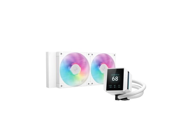DeepCool Mystique 240 WH ARGB, Alt-i-ett væskekjøler, 12 cm, Hvit