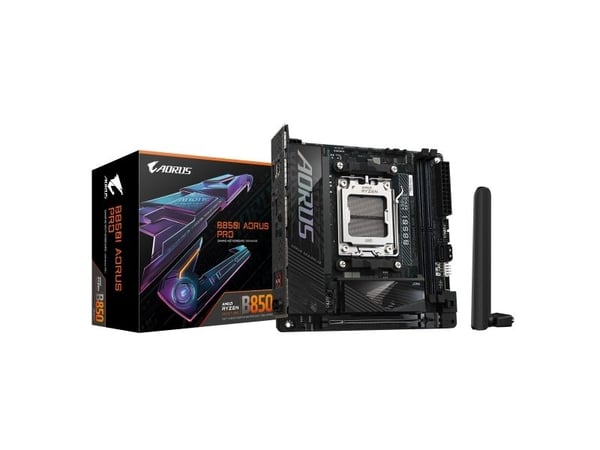 AORUS B850I PRO - Hovedkort - mini-ITX - Socket AM5 - AMD B850 Chipset - USB-C 3.2 Gen2, USB 3.2 Gen 1, USB 3.2 Gen 2 - Bluetooth, 2.5 Gigabit LAN,...