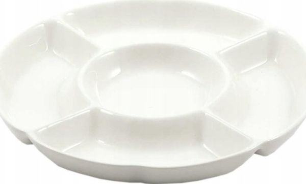 LA PORCELLANA BIANCA CONVIVIO rund snacksfat i porselen 31,5 cm