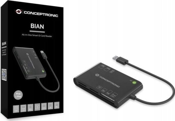 Conceptronic BIAN01B, USB 3.2 Gen 1 (3.1 Gen 1), Sort, 26 g