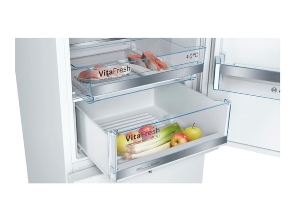 Bosch Serie | 6 KGE36AWCA - Kylskåp/frys - bottenfrysskåp - bredd: 60 cm - djup: 65 cm - höjd: 186 cm - 308 liter - Klass C - vit