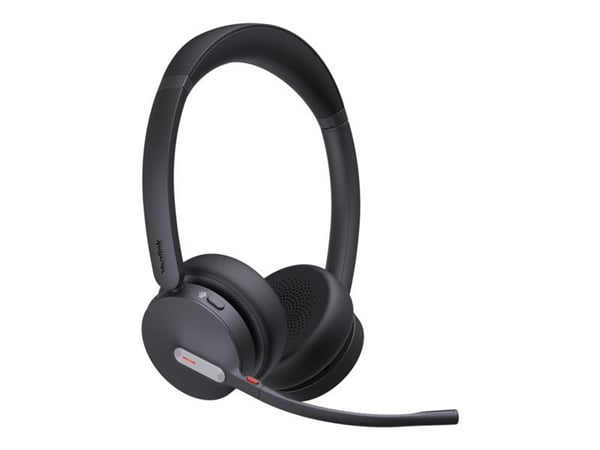 Yealink BH70 Dual - Hodesett - on-ear - Bluetooth - trådløs - USB-C via Bluetooth-adapter - svart - Certified for Microsoft Teams