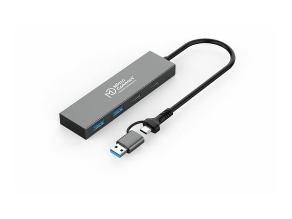 Microconnect UC0066-5G-USB-C-4IN1, USB 3.2 Gen 2 (3.1 Gen 2) Type-C, USB 3.2 Gen 2 (3.1 Gen 2) Type-C, 5000 Mbit/s, Hopea, 0,3 m, 126,5 mm
