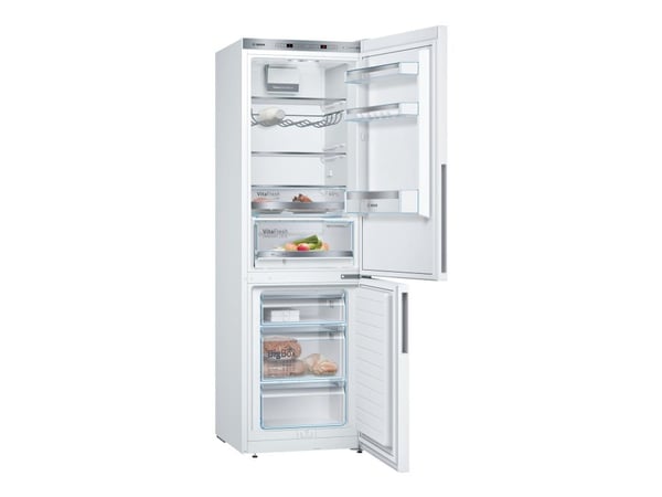 Bosch Serie | 6 KGE36AWCA - Kylskåp/frys - bottenfrysskåp - bredd: 60 cm - djup: 65 cm - höjd: 186 cm - 308 liter - Klass C - vit
