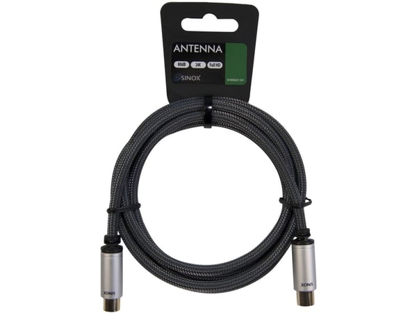 Sinox - Antennekabel - IEC-kobling hann til IEC-kobling hunn - 3 m - koaksial