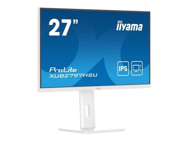 iiyama ProLite XUB2797HSU-W2 - LED-skjerm - 27" - 1920 x 1080 Full HD (1080p) @ 100 Hz - IPS - 300 cd/m² - 1000:1 - 1 ms - HDMI, DisplayPort - høyt...