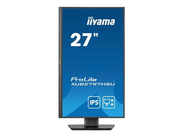 iiyama ProLite XUB2797HSU-B2 - LED-skjerm - 27" - 1920 x 1080 Full HD (1080p) @ 100 Hz - IPS - 300 cd/m² - 1000:1 - 1 ms - HDMI, DisplayPort - høyt...