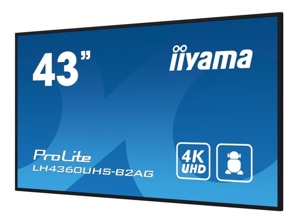 iiyama ProLite LH4360UHS-B2AG - 43" Diagonalklasse (42.5" synlig) LED-bakgrunnsbelyst LCD-skjerm - intelligent skilting - med innebygd SoC-mediespi...