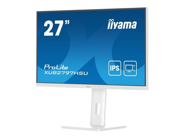iiyama ProLite XUB2797HSU-W2 - LED-skjerm - 27" - 1920 x 1080 Full HD (1080p) @ 100 Hz - IPS - 300 cd/m² - 1000:1 - 1 ms - HDMI, DisplayPort - høyt...