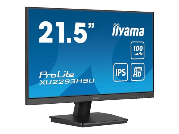 iiyama ProLite XU2293HSU-B7 - LED-skjerm - 22" (21.5" synlig) - 1920 x 1080 Full HD (1080p) @ 100 Hz - IPS - 300 cd/m² - 1000:1 - 1 ms - HDMI, Disp...