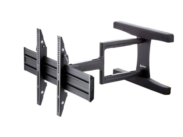 EDBAK VSM653 - Monteringssett (veggmontering, dobbelt svivelarm) - for flatpanel - aluminium - svart - skjermstørrelse: 49"-65"