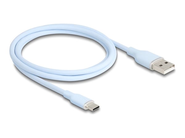 Delock - USB-kabel - USB (hann) til 24 pin USB-C (hann) - USB 2.0 - 3 A - 1 m - blå