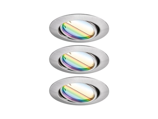 Paulmann Base, Syvennysspottivalo, 1 lamppu(a), LED, 14,7 W, 6500 K, Harjattu rauta