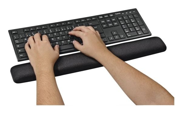 Hama näppäimistön kämmentuki Ergo, musta (00126866)