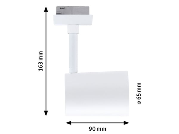 Paulmann 95632, Spotlight på skinne, GU10, 1 ampuller, LED, Hvit