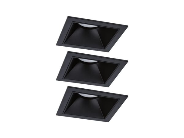 Paulmann Cole, Innsunket spotlight, 3 ampuller, LED, 2700 K, 470 lm, Sort